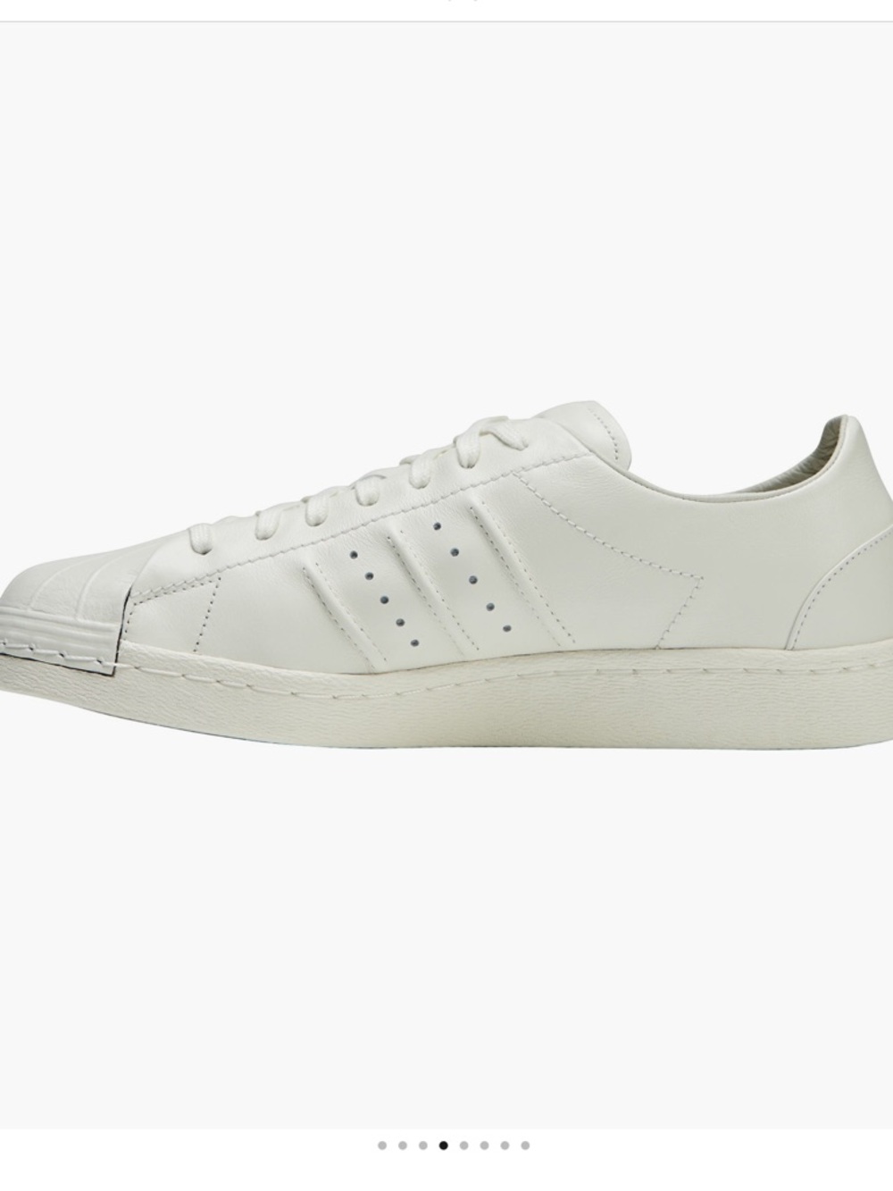 ADIDAS Y-3 SUPERSTAR Yohji Yamamoto White Leather Low-Top Sneakers Size 7 - Picture 4 of 11